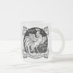 Caneca De Café Vidro Jateado Home Decor do galo, Roupa e presentes