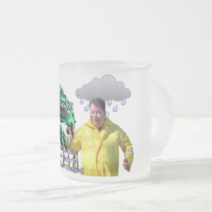 Caneca De Café Vidro Jateado Homem do Tempo Bill