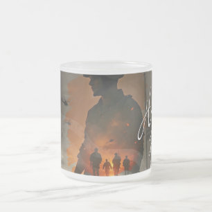 Caneca De Café Vidro Jateado Honrar os Caídos – Lembrar seu Sacrifício