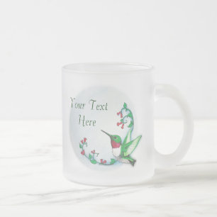 Caneca De Café Vidro Jateado Hummingbird Mug personalizável