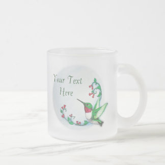 Caneca De Café Vidro Jateado Hummingbird Mug personalizável