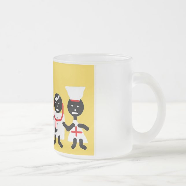 Caneca De Café Vidro Jateado Humor médico (Direita)