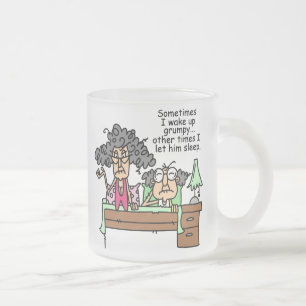 Caneca De Café Vidro Jateado Humorista, Deixem-se dormir