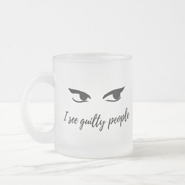 Caneca De Café Vidro Jateado Ideia de presente de diversão do promotor (Esquerda)