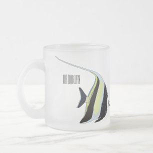 Caneca De Café Vidro Jateado Idiota de desenho animado