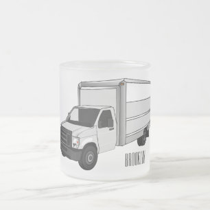 Caneca De Café Vidro Jateado Ilustração de desenho animado de caminhão