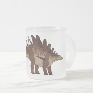 Caneca De Café Vidro Jateado Ilustração de desenho animado de Kentrosaurus