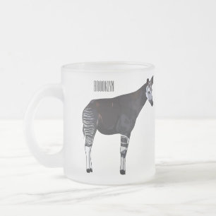 Caneca De Café Vidro Jateado ilustração de desenho animado de ocapi