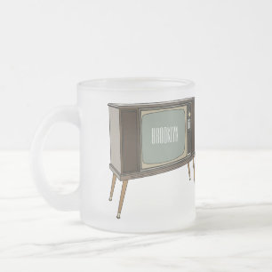 Caneca De Café Vidro Jateado Ilustração de desenho animado de televisão
