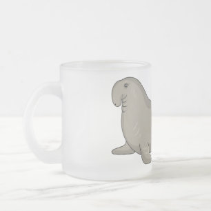 Caneca De Café Vidro Jateado Ilustração de desenho do selo elefante