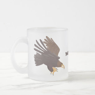 Caneca De Café Vidro Jateado ilustração engraçada de desenho animado com ág
