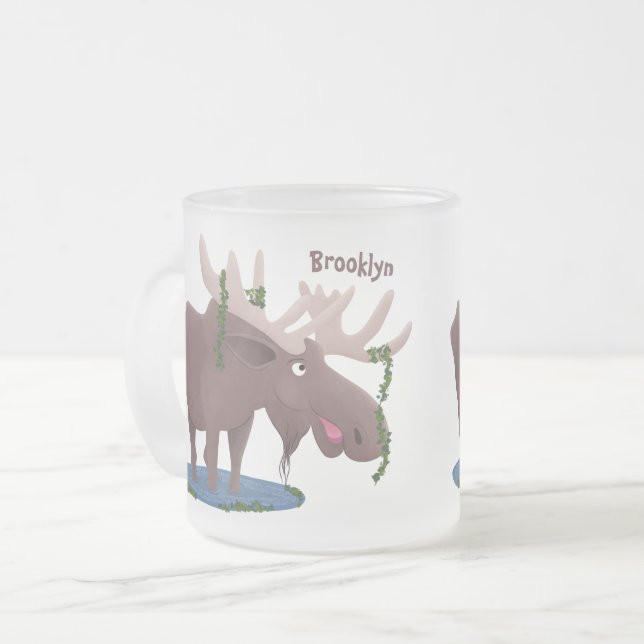 Caneca De Café Vidro Jateado Imagem animada alegre e engraçada (Frente Esquerda)