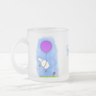 Caneca De Café Vidro Jateado Imagem de humor de desenho animado de balão de ov
