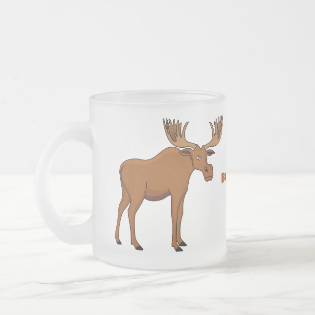 Caneca De Café Vidro Jateado Imagem engraçada de desenho animado (Esquerda)