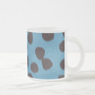 Caneca De Café Vidro Jateado impressão de textura de pelo de leopardo