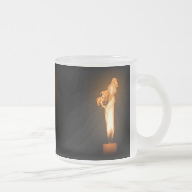 Caneca De Café Vidro Jateado Incêndio (Direita)
