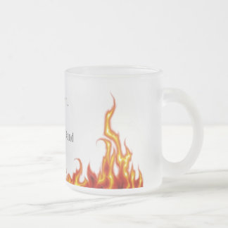 Caneca De Café Vidro Jateado Inferno