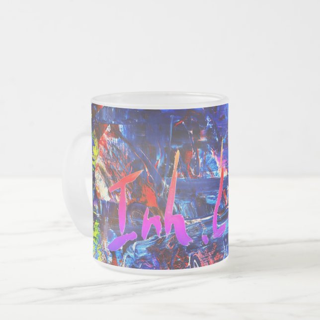 Caneca De Café Vidro Jateado Inh. Love... 3 (Frente Esquerda)