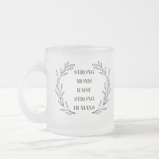 Caneca De Café Vidro Jateado Inspirational Mom Quote Frosted Glass Mug