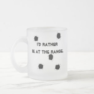 Caneca De Café Vidro Jateado Intervalo de Capturas de Destino de Armas