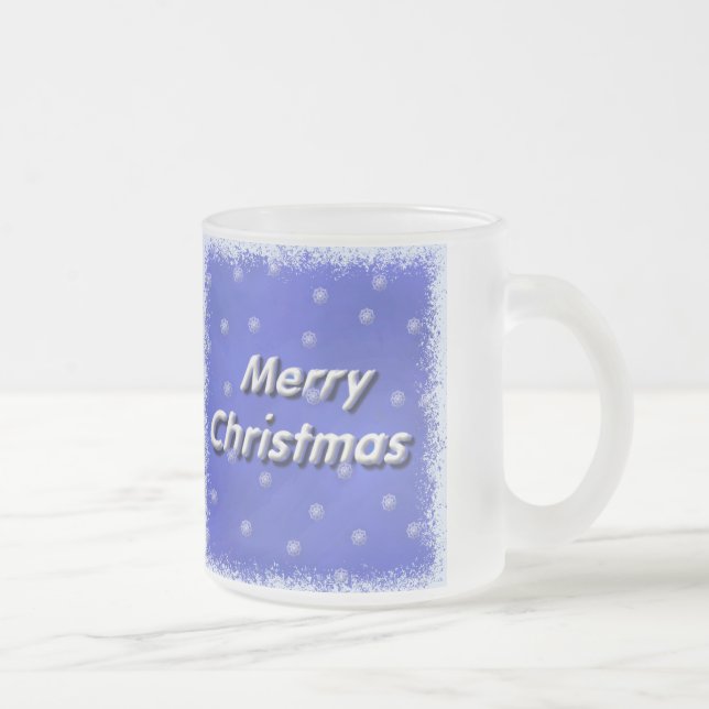 Caneca De Café Vidro Jateado Inverno do Feliz Natal (Direita)
