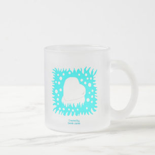 Caneca De Café Vidro Jateado Inverno Snow Heart Small Fosco Glass Mug
