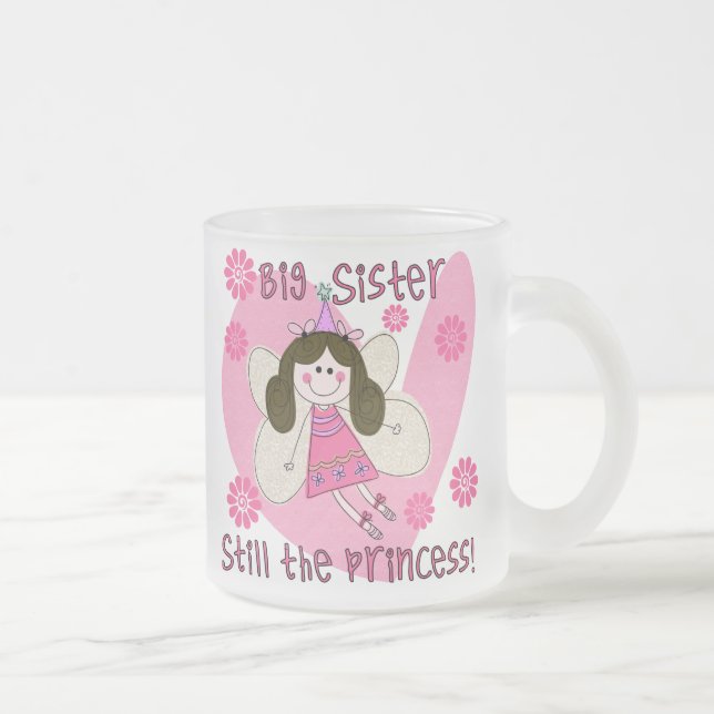 Caneca De Café Vidro Jateado Irmã Grande Ainda A Princesa (Direita)