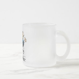 Caneca De Café Vidro Jateado Irmã mais velha com camiseta e presentes do irmã