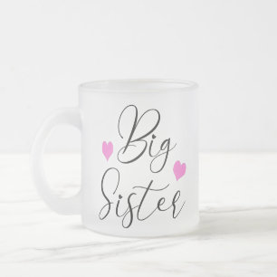 Caneca De Café Vidro Jateado Irmã Mais Velha Fofa