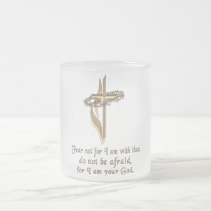 Caneca De Café Vidro Jateado Isaiah 41:10