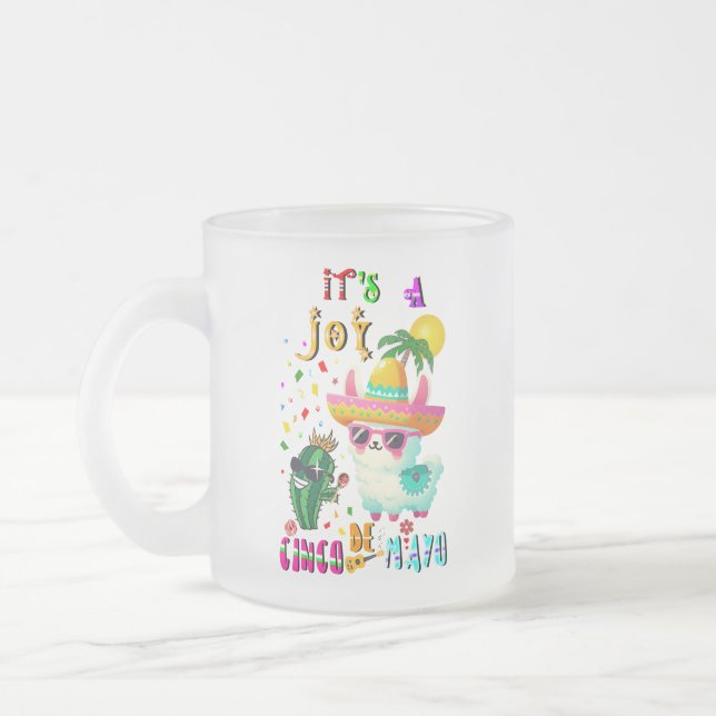 Caneca De Café Vidro Jateado It's A Joy Cinco De Mayo (Esquerda)