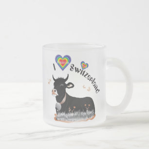 Caneca De Café Vidro Jateado J Switzerland love taça