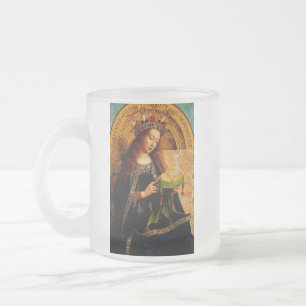 Caneca De Café Vidro Jateado Jan van Eyck - Coleção de Belas Artes da Virgem Ma