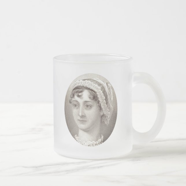 Caneca De Café Vidro Jateado Jane Austen 250th Anniversary ... Famous tea quote (Direita)