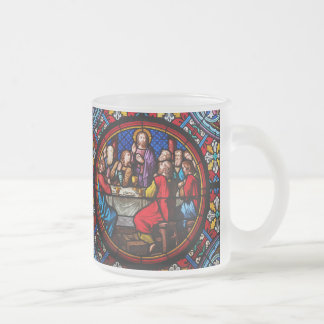 Caneca De Café Vidro Jateado Jesus, última refeição com seus discípulos