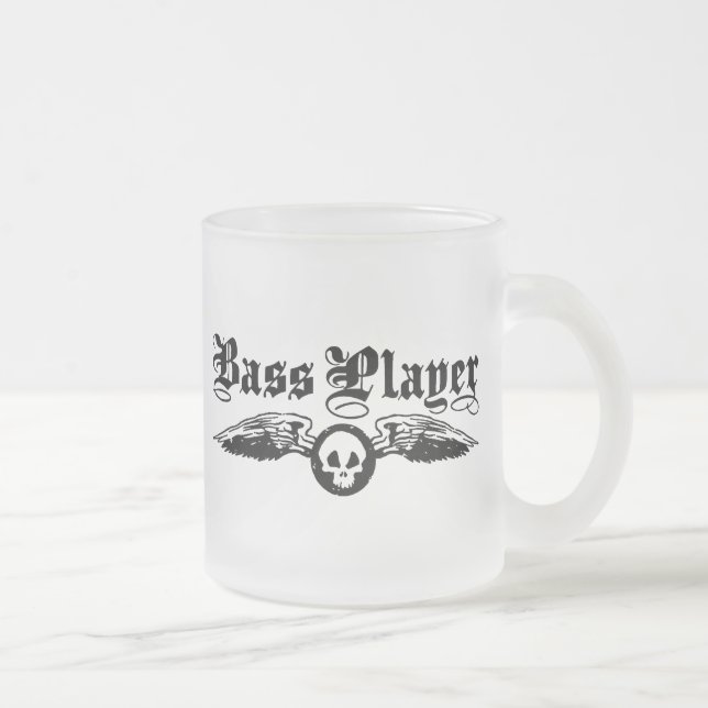 Caneca De Café Vidro Jateado Jogador de Bass (Direita)