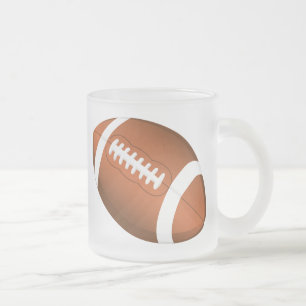 Caneca De Café Vidro Jateado Jogo de equipe da bola dos esportes do futebol que