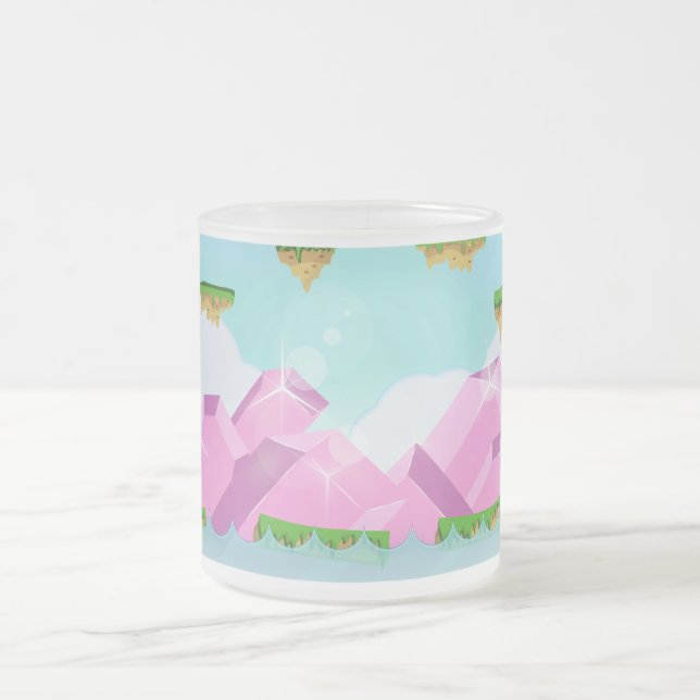 Caneca De Café Vidro Jateado Jogo de Plataforma Retro (Centro)