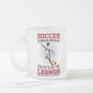 Caneca De Café Vidro Jateado Joguei Futebol Com Meu Café De Vidro De Fosco