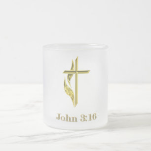 Caneca De Café Vidro Jateado John 3:16 t-shirts e muito mais