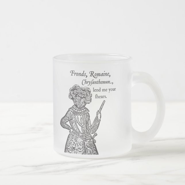 Caneca De Café Vidro Jateado (Júlio) César Salad (Direita)