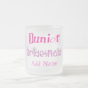 Caneca De Café Vidro Jateado Junior Bridesmaid