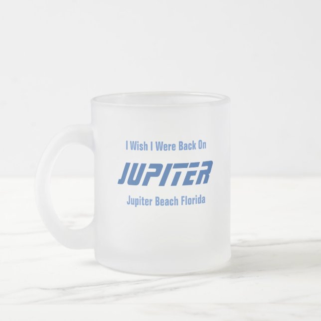 Caneca De Café Vidro Jateado Jupiter Beach Flórida Café Mug (Esquerda)