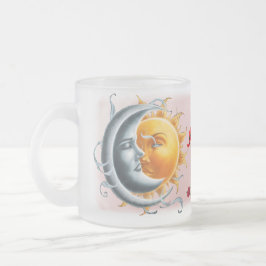 Caneca De Café Vidro Jateado Just You and Me said the Sun to the Moon on a