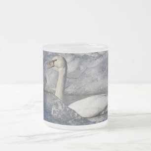 Caneca De Café Vidro Jateado Juvenil Swan no Rio Icey