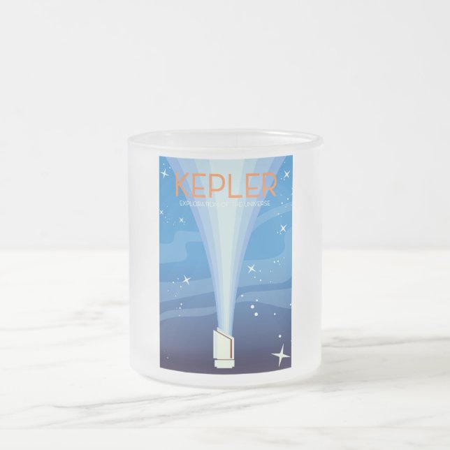 Caneca De Café Vidro Jateado Kepler - Exploração do Universo (Centro)