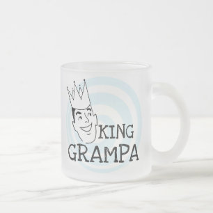 Caneca De Café Vidro Jateado King Grampa T-shirts e presentes