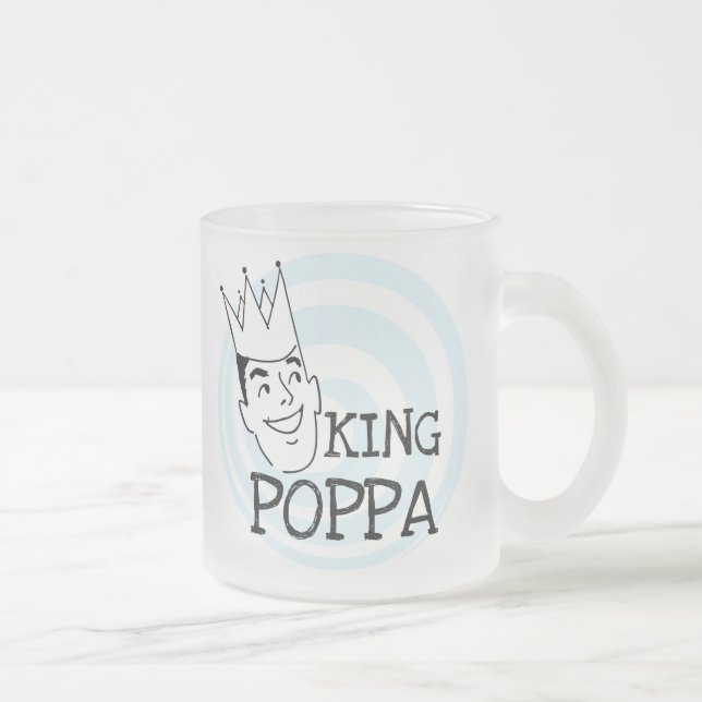 Caneca De Café Vidro Jateado King Poppa T-shirts e presentes (Direita)