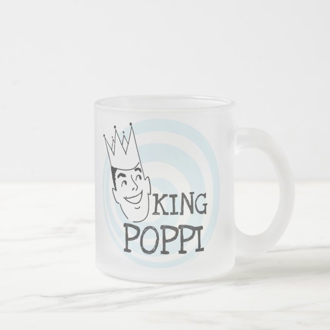 Caneca De Café Vidro Jateado King Poppi T-shirts e presentes (Direita)