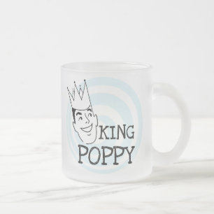 Caneca De Café Vidro Jateado King Poppy T-shirts e Gifts